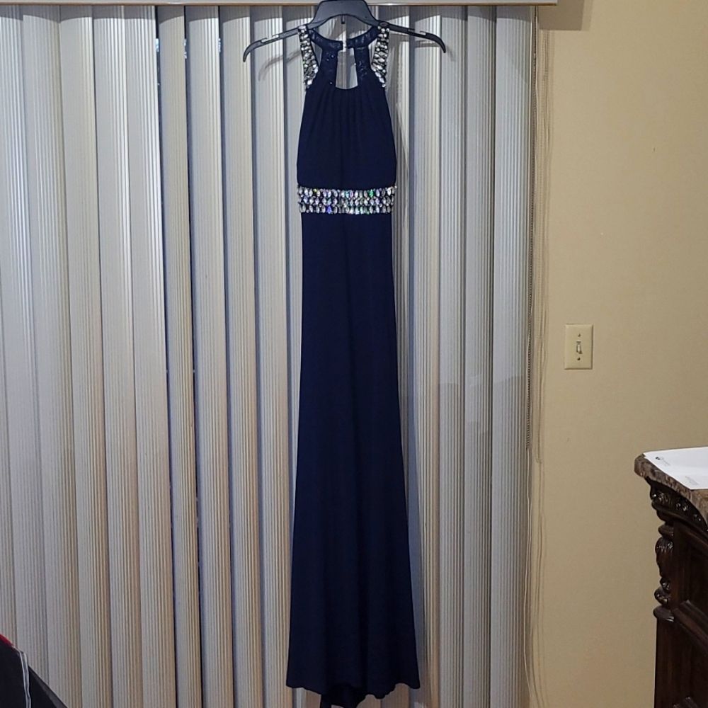Navy Blue  long Dress